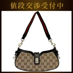 グッチ ショルダーバッグ ムーンサイド ベージュ ブラウン GGキャンバス