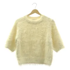 【美品】  UNITED ARROWS / ユナイテッドアローズ | コットン ナイロン クルーネック シャギー ニット セーター | F | オフホワイト | レディース