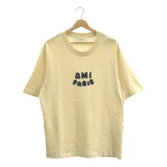 AMI Alexandre Mattiussi / アミ・アレクサンドルマテュッシ | コットン ロゴ刺しゅう Tシャツ | S | クリーム | レディース