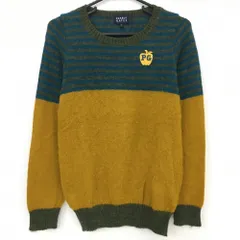 【超美品】パーリーゲイツ セーター マスタードイエロー×ダークグリーン×ブルー    レディース 1(M) ゴルフウェア PEARLY GATES