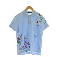ポロ ラルフローレン POLO RALPH LAUREN ペイント 半袖ポロシャツ クラシックフィット S ライトブルー  /DF ■OS