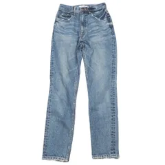 美品 MOUSSY マウジー MVS SKINNY ヴィンテージ加工 スキニーデニム ジーンズ パンツ ストレッチ ジップフライ 23 ブルー レディース 古着 中古 USED