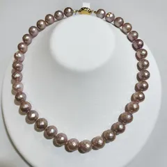 K18YG 淡水真珠ネックレス10-11mm