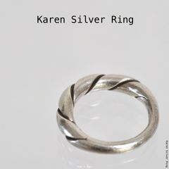 KarenSilver】ハンドメイド ヴィンテージシルバー トライバルリング