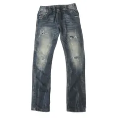 良品 DIESEL ディーゼル ジョグジーンズ デニム パンツ ストレッチ イージー ダメージ リペア加工 12Y インディゴ キッズ 古着 中古 USED