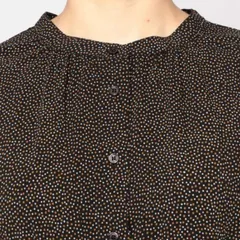 ドット　ヘンリーネック ワンピース 2way グローバルワーク