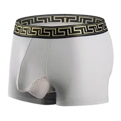 ボクサーパンツ メンズ 蒸れない 分離型 立体 メッシュ 上向き 股間ポケット 通気 大きいサイズ さらさら ストレッチ 太ゴム おしゃれ 男性 パンツ 下着 mk1