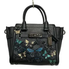 COACH　希少　コーチ　ハンドバッグ　スワッガー　バタフライ　レザー　黒 2025年最新】コーチ バッグ スワッガーの人気アイテム - メルカリ