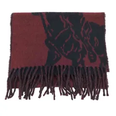 ポロラルフローレン POLO RALPH LAUREN イタリア製 ビッグポニー リバーシブル フリンジ ウール マフラー メンズ 表記無 