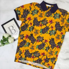 【 鑑定済み 】エトロ シャツ XL オレンジ パープル コットン 花 柄 ポロシャツ 191-1Y040-4070のサムネイル