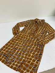 送料無料★Alphabet's alphabet アルファベッツアルファベット★長袖シャツワンピース★フリーサイズ★スカートワンピース★フリーサイズ　#71121sbsのサムネイル