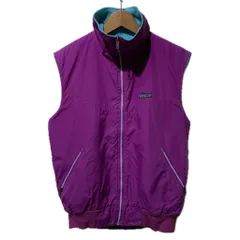 patagonia　ダウンベスト　アウター　ハイネック　フルジップ　ワンポイント　アウトドア　古着