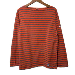 ORCIVAL　バスクシャツ　長袖　カットソー　トップス　ボートネック　コットン　ボーダー　ワンポイント　ブランドロゴ　ワッペン　フランス製　古着