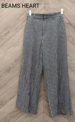 BEAMS HEART　チェック柄ワイドパンツ