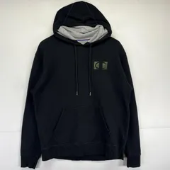 古着 チャンピオン Champion パーカー プルオーバー ワンポイントプリントロゴデザイン フーディー スポーツ L  ブラック メンズ