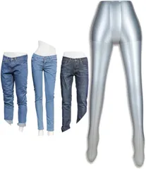 Nicheez マネキン トルソー レッグ 脚 足 下半身 ボトムス エアー 空気 (シルバー,  女性)