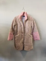 メゾンミッキーズ 12y ピンク バイカラー ボア コート 輸入ブランド