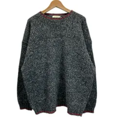 Eddie Bauer　セーター　ニット　トップス　クルーネック　ドロップショルダー　ミックスカラー　ウール　オーバーサイズ　古着