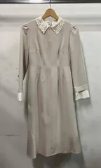 CELFORD セルフォード ノースリーブワンピース 刺繍カラータイトワンピース CWF0215024 サイズ32 ベージュ