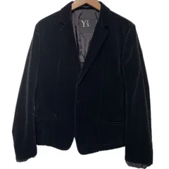 Y's　テーラードジャケット　ベロアジャケット　アウター　無地　シングルボタン　No.YY-J08-010　日本製　ドメスティック　古着