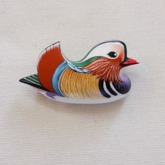 木彫りの野鳥のブローチ モズ（百舌鳥） ラブバード 工芸品 - メルカリ