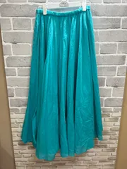 A【A20-14】◇ So close サイズS～M ロングフレアスカート　水色