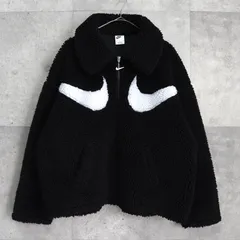 【NEW YEAR SALE 30%オフ 1/4(Sun)までの限定セール】ナイキ ビッグ スウッシュロゴ ボアジャケット ブラック