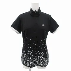 アディダス adidas テーラーメイド ポロシャツ カットソー ゴルフウェア ハーフジップ ドット ロゴ刺繍 L 黒 ブラック /FF