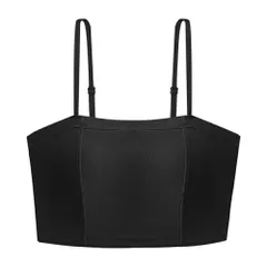 ノンワイヤーブラ レディース モールドカップ 綿混 ブラトップ インナー 敏感肌 伸縮性 丈長め フィット 快適 シンプル デイリーに最適 黒 白 ベージュ ha-013