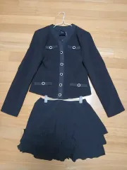ブラック スーツ ジャケット スカート セット