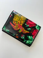 ⑧大人気　FEILER　フェイラー　2つ折り財布　黒　薔薇　鳳凰