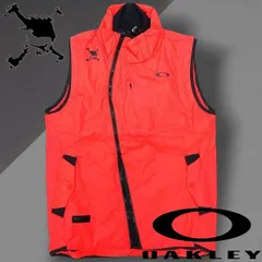 OAKLEY オークリー スカル ゴルフ 高保湿 軽量ナイロン オフセットファスナー 中綿入りベスト パデッドベスト ゴルフウェア 4128525JP 定価1.5万 コーラル M▲042▼20131s06