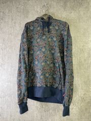 22SS【新品】☆CALEE：総柄 花柄 アノラック パーカー ブラック XL 