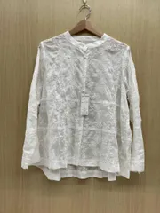 Cotton House Aya Castle Combe garden コットンハウスアヤカッスルクームガーデン　Mサイズ　長袖シャツ　ホワイト　アネモネとブルーベル