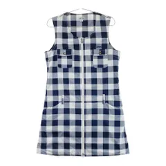 サイズ：M ADIDAS GOLF アディダスゴルフ  蓄熱 中綿 ジップワンピース ブロックチェック柄 ネイビー系 [240101487828] ゴルフウェア レディース ストスト