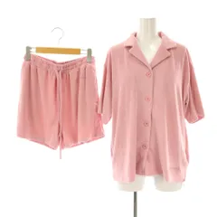 ジェラートピケ gelato pique 24SS サマーカラーパイルシャツ ショートパンツセット パジャマ ナイトウェア F ピンク /DF ■OS