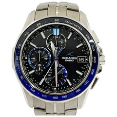 稼働 箱 保証書 別紙】CASIO オシアナス マンタ 電波ソーラー チタン 