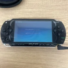 ÷【通電確認済・コントロール部破損有】PSP 1000 本体　ブラック【ゲーム機本体】【1】