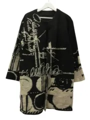 レ･サンセンス Les cinsens コート 長袖 総柄 ミドル丈 モノトーン ブラック系 黒 11号 アウター