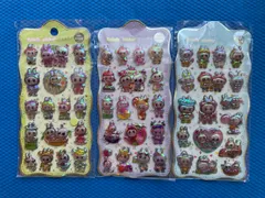 最安値❗️新品未開封 3枚セット オーロラシール ラブブ ボンボンドロップシール キラキラ ぷくぷ シール帳