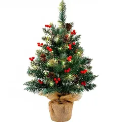 クリスマスツリー 卓上 ミニ おし 小さめ 45cm クリスマス 飾り おしゃれ 折りたたみ式 足隠し 組立簡単 11点セット 説明書と保護用手袋付き