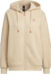 アディダス adidas ワーディング ルーズフィット フリース フルジップパーカー レディース パーカー フーディ― スポーツウェア ウェア トップス フルジップ 軽量 フリース  IEH71 IK9893 マジックベージュ