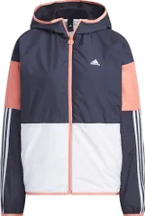 アディダス adidas チーム ルーズフィット ウインドブレーカージャケット レディース アウター スポーツウェア 防風性 撥水性 フルジップ ランニング ウォーキング トレーニング  IEH73 IK9869 WHT/レジェンドイ