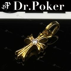 [Excellent Condition] Chrome Hearts 22K Baby Fat Cross Charm, 3.6g, 1 Diamond on Each Side