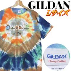 GILDAN ギルダン プリント マルチカラー タイダイ 企業Tシャツ Lサイズ