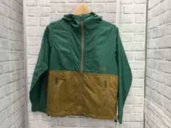 THE NORTH FACE/COMPACT JACKET/Sサイズ/マウンテンパーカー/グリーン×キャメル/コンパクトジャケット/ノースフェイス/npw72230