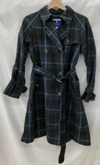 BLUE LABEL CRESTBRIDGE ブルーレーベル クレストブリッジ/トレンチコート/55A33-832-29/ブルー&ブラック&グリーン チェック柄/サイズM