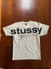 STUSSY コットン100% Tシャツ Mサイズ アイボリー COLOR