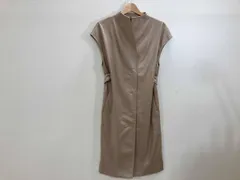 Room no.8 ノースリーブ合成皮革コート ノースリーブロングコート 合成皮革コート BELTED COAT ベージュ2 秋冬