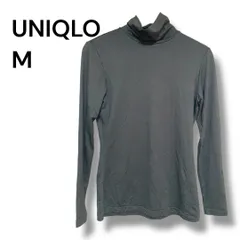 a1312 UNIQLO M ユニクロ ヒートテック タートルネックT (長袖) 黒 インナー